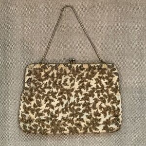 Vintage Beaded Clutch Purse Evening Bag